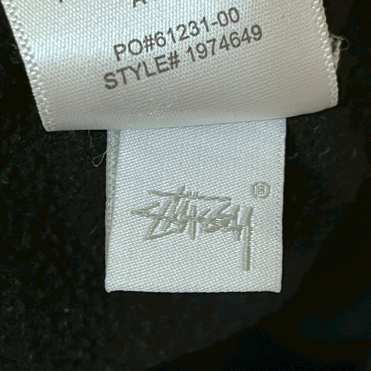 stussy ステューシー ジップパーカー L バックロゴ プリント ワールド