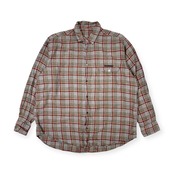Papas パパス チェック コットン 長袖 ネルシャツ L/グレー系 メンズ