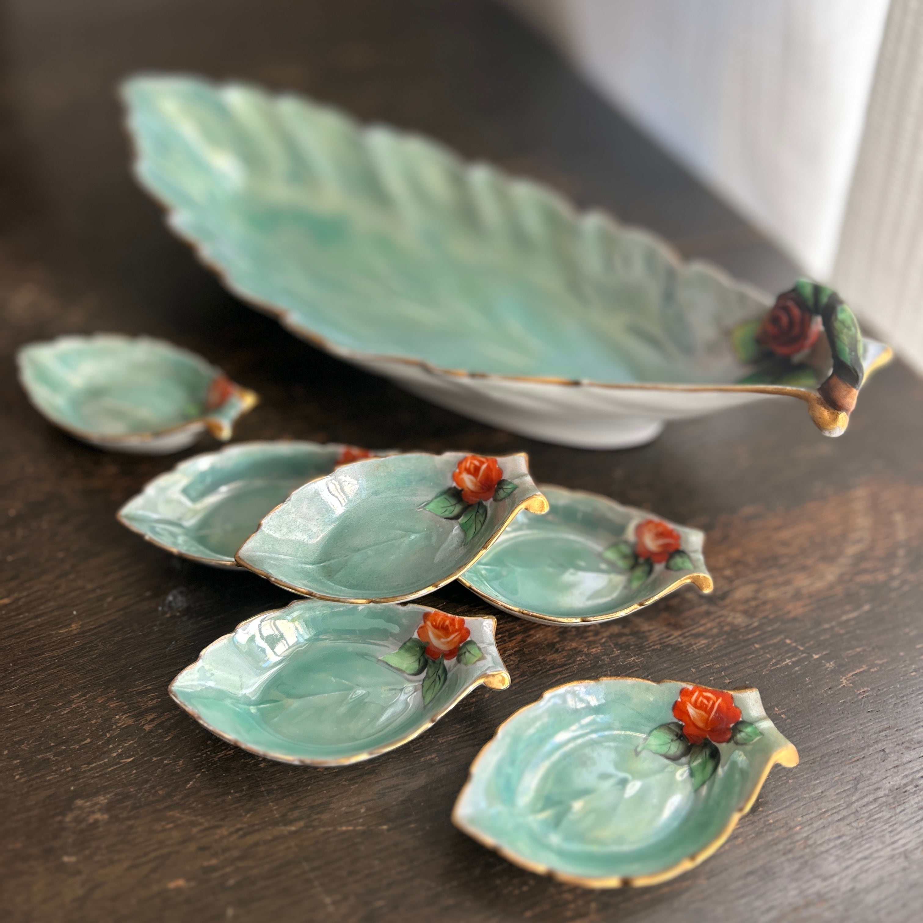 大正アンティーク　日本陶器會社のセロリ皿セット