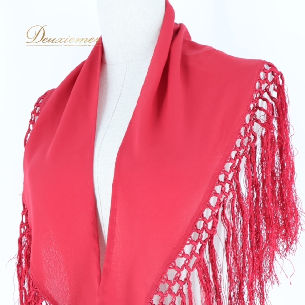 フラメンコ 衣装 シージョ ピキージョ フレコ フリンジ 赤 無地 トライアングル 三角形 飾り 装飾 小物 ダンス ベリーダンス レッド系 フリンジ付き おしゃれ ステージ衣装 フラメンコダンス 踊り用 赤色 シンプル