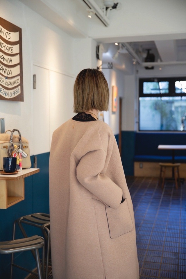 (original)neo coat (ベージュ×ブラック)