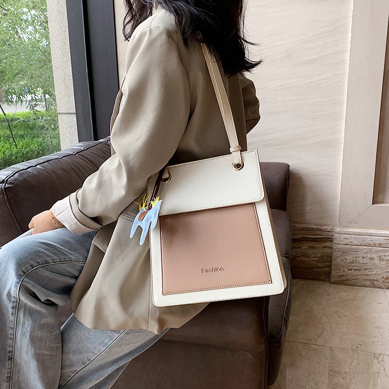 夏のビッグバッグ女性のバッグ2020新しいタイドネットレッドファッションヒットカラーショルダーバッグエインワイルドワイルドワイルドシンプルトートバッグ Tiancai_Wing_Bag8143688