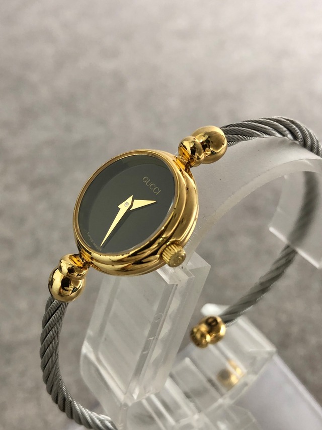 GUCCI グッチ 腕時計 ゴールド シルバー ラウンドフェイス 2700.2.L バングル vintage ヴィンテージ オールド yekiep