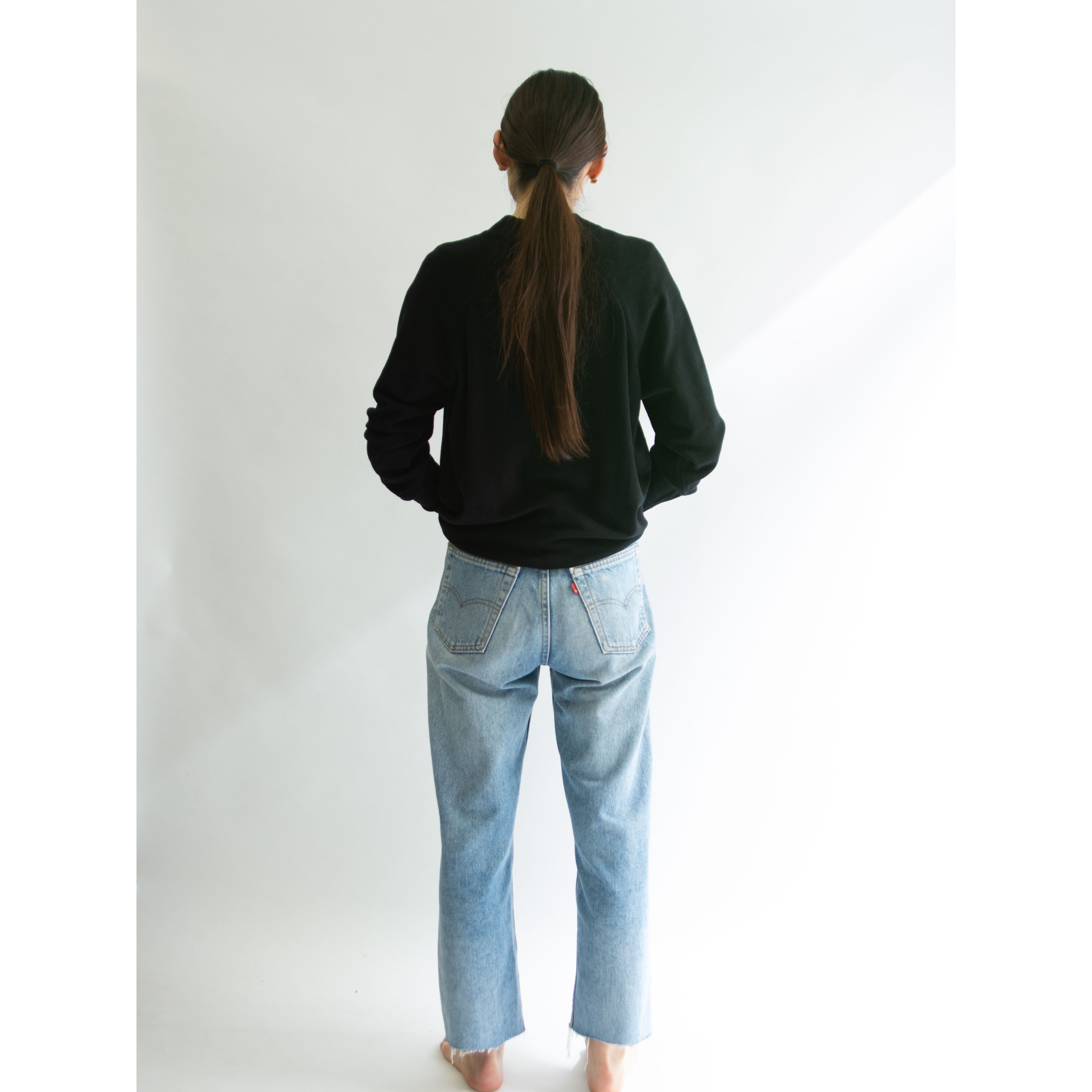 【HODGSON】Made in Scotland 100% merino wool mock neck sweater（ホジソン スコットランド製 メリノウール モックネックニット）10d