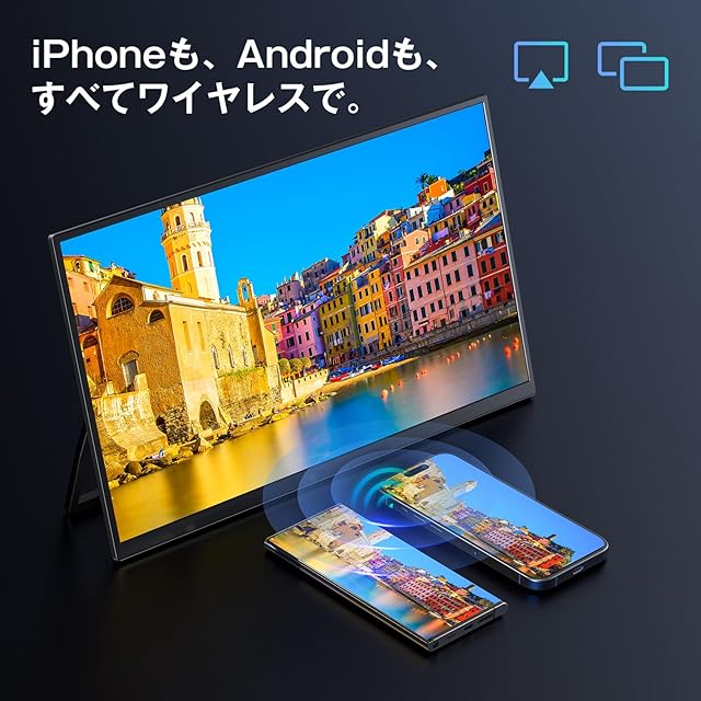 KEEPTIME ワイヤレス モバイルモニター 15.6インチ 1920*1080 モバイル