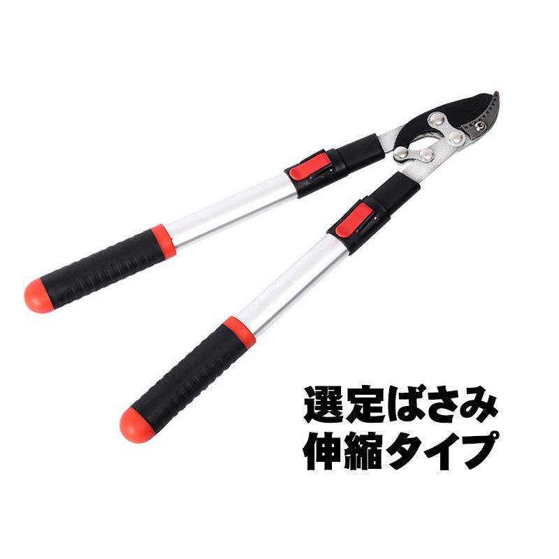 選定はさみ 選定バサミ 伸縮タイプ 500-725mm 園芸 農作業 庭づくり ガーデニング