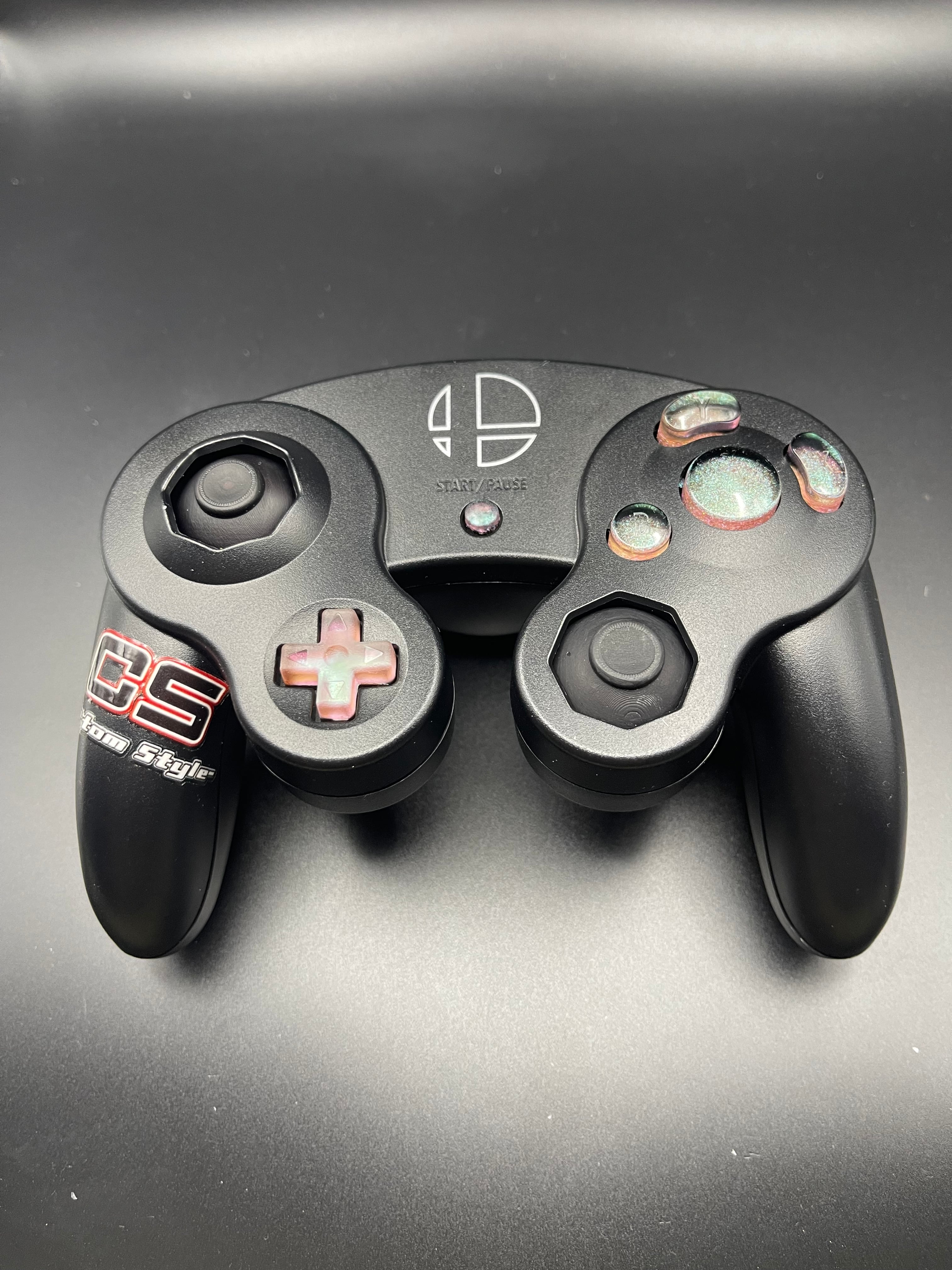 ゲームキューブコントローラー カスタムボタン 純正形状（メタルレッド