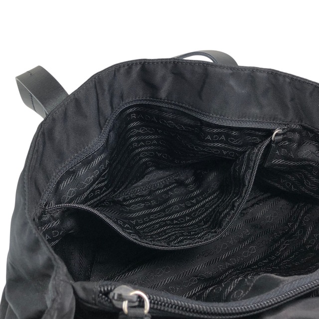 PRADA プラダ ハンドバッグ ブラック トライアングルロゴ ナイロン トートバッグ vintage ヴィンテージ オールド m6zub7