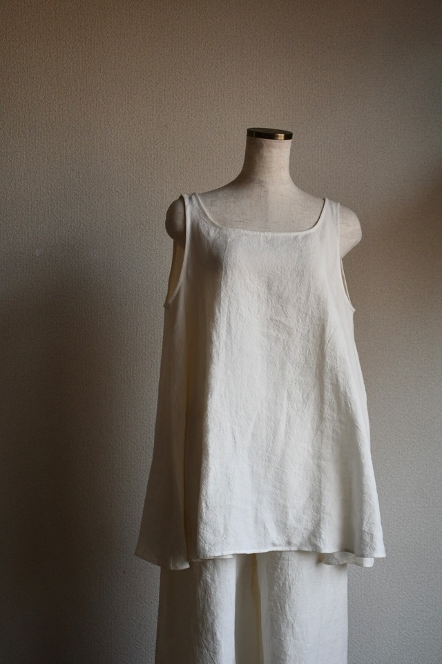 Linen tanktop Col:White