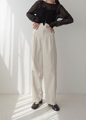 CF230661 V cut high waist wide pants