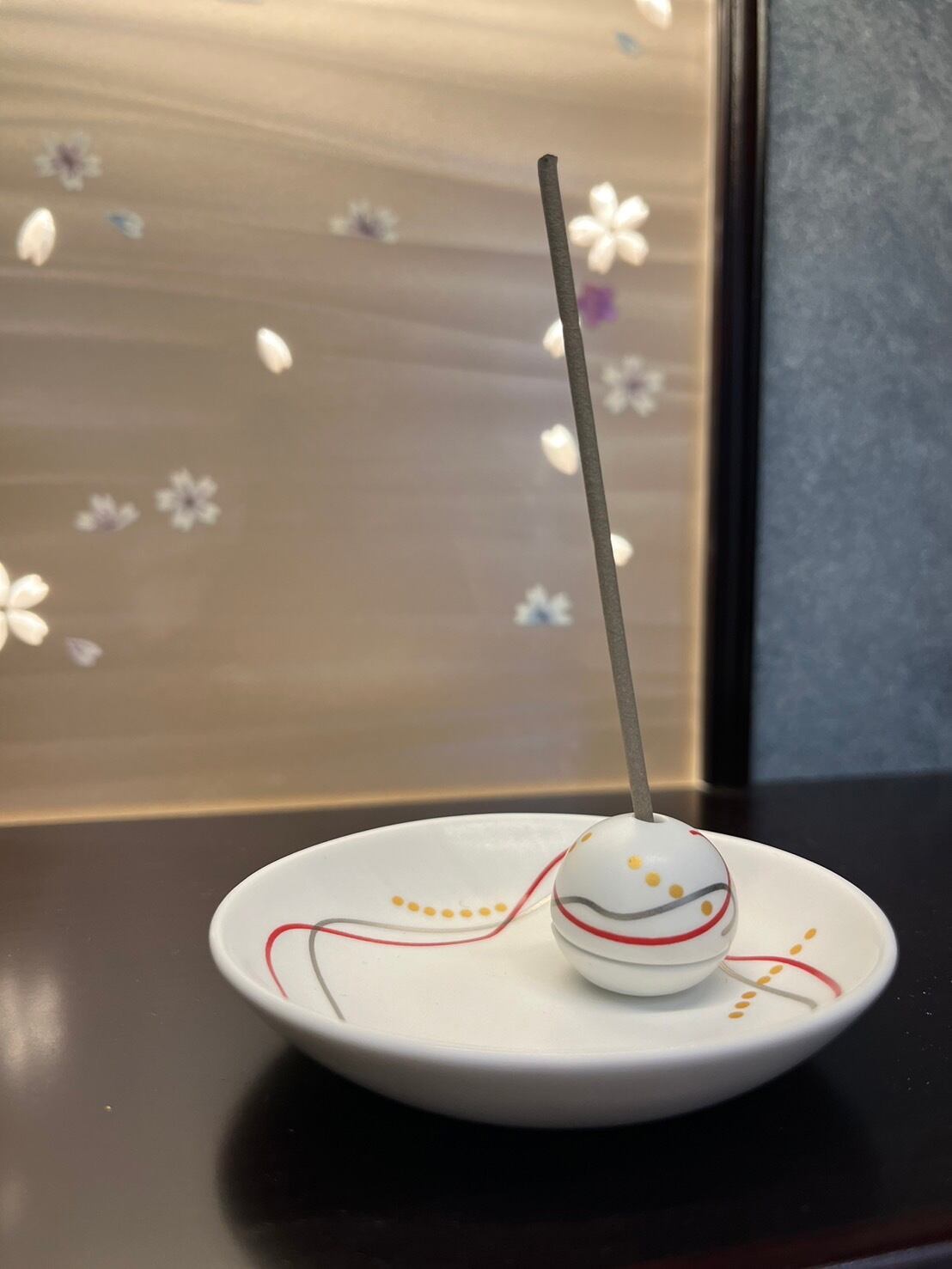 華かんざし 白妙 香立付き香皿 | houjubutudan