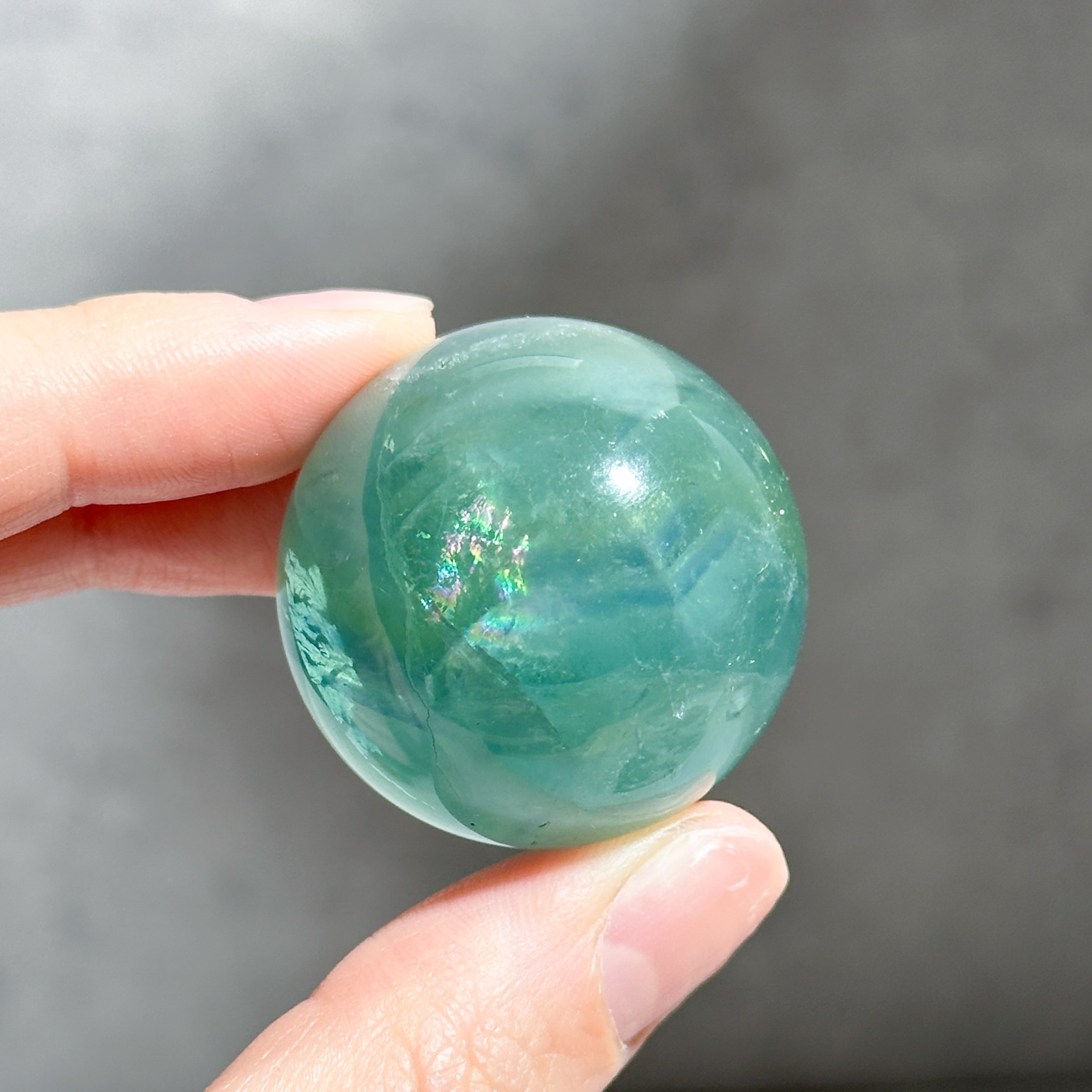 レインボーフローライト スフィア（丸玉）46◇ Rainbow Fluorite