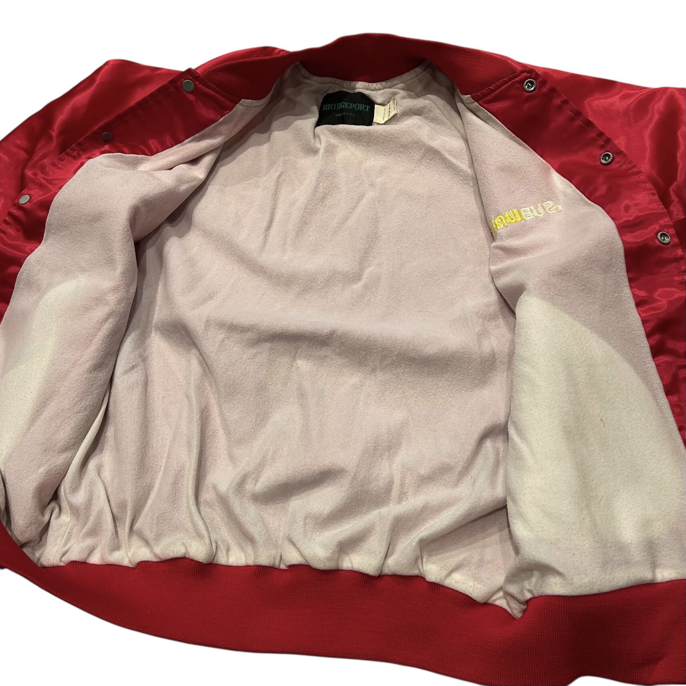 80's USA製 SUBWAY Nylon Varsity Jacket M / サブウェイ 企業物