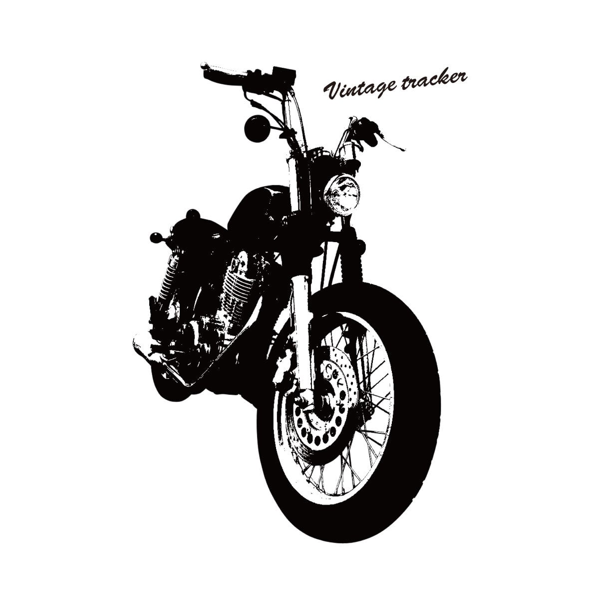 Vintage tracker ビンテージトラッカー Tシャツ bk02 おもしろtシャツ バイク乗り ツーリング トラッカー スタイル ライダー