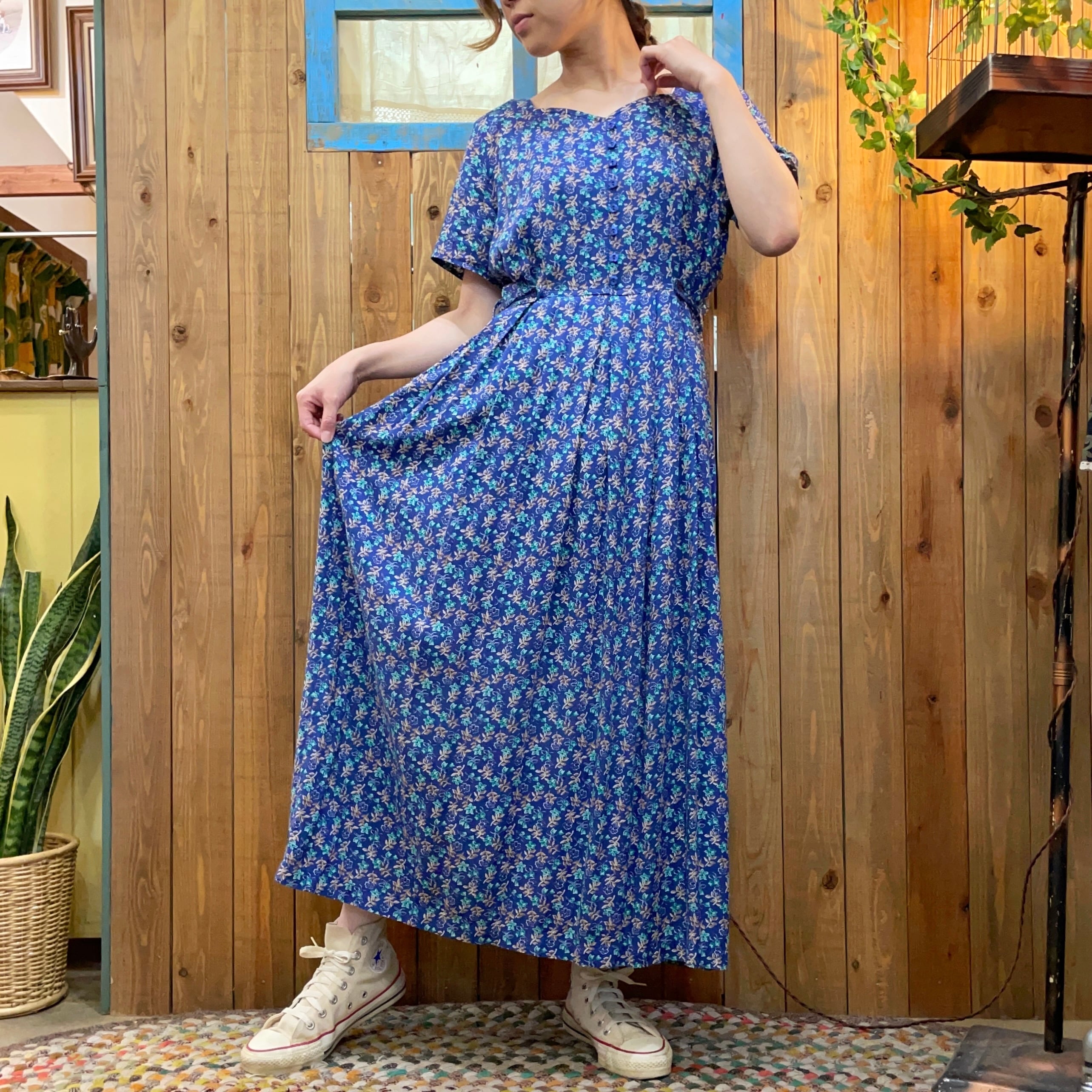 LAURA ASHLEY ローラアシュレイ リネン混 コットン ノースリーブ