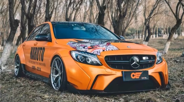 【MercedesBenz】C-Class C200 セミカーボンフロントバンパー