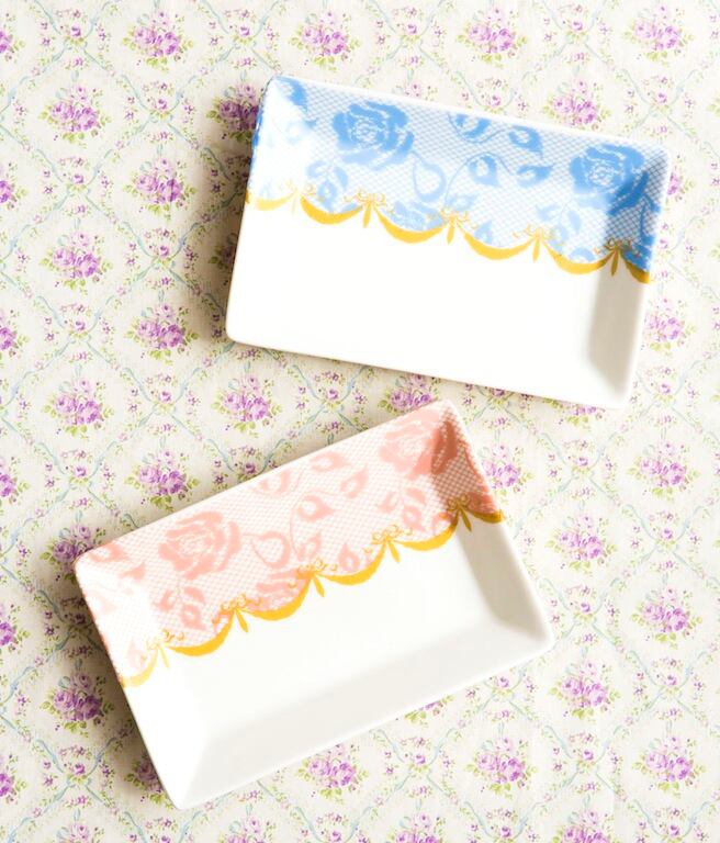 リボンガーランド＆ライン A3サイズ ゴールド（ポーセリンアート用転写