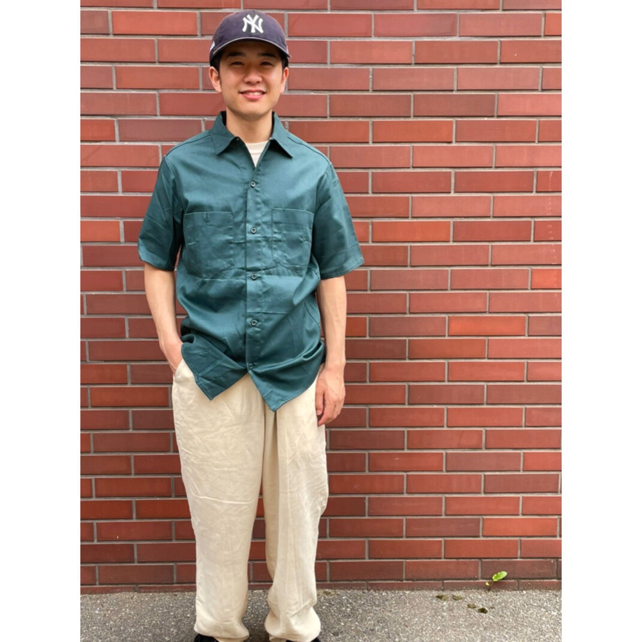 70s "DEADSTOCK" WORK S/S SHIRT MADE IN USA  Size S