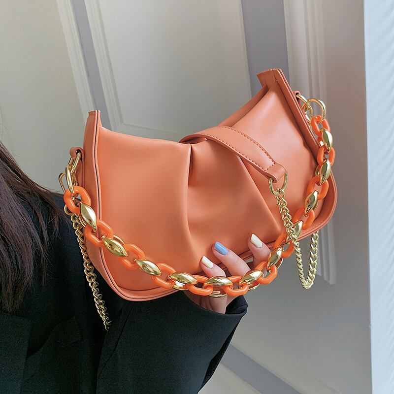 レッドスタイルサマーチェーン 夏物 スクウェア メッセンジャーバッグ 手作りハンドバック3509779881