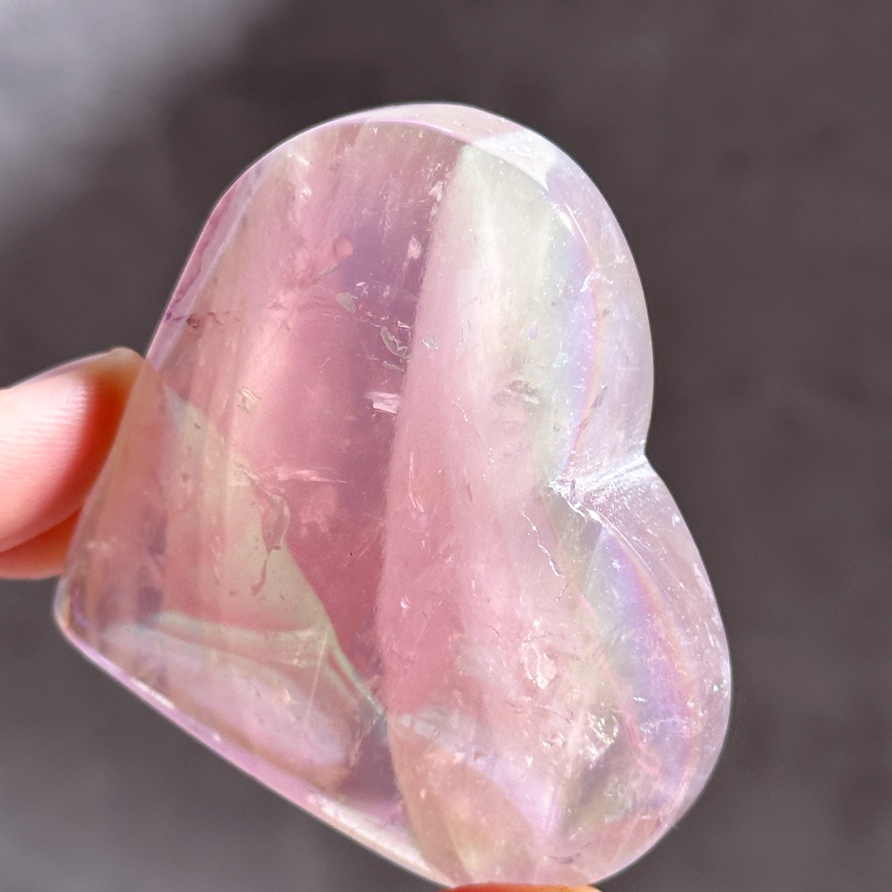 ♡エンジェルオーラローズクォーツ ハート86♡ Angel Aura Rose Quartz