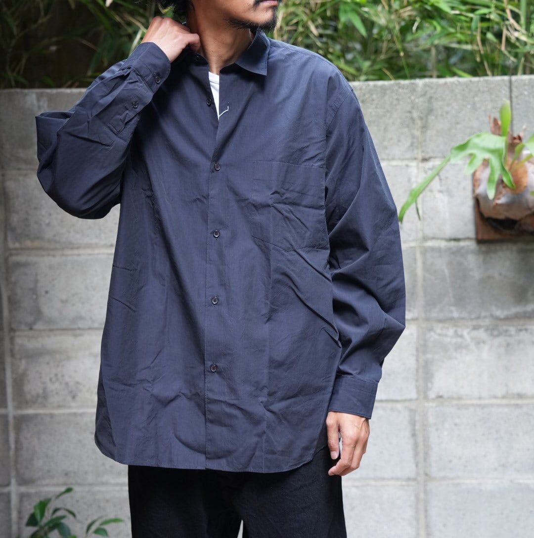 COMOLI 22SS コモリシャツ NAVY 3