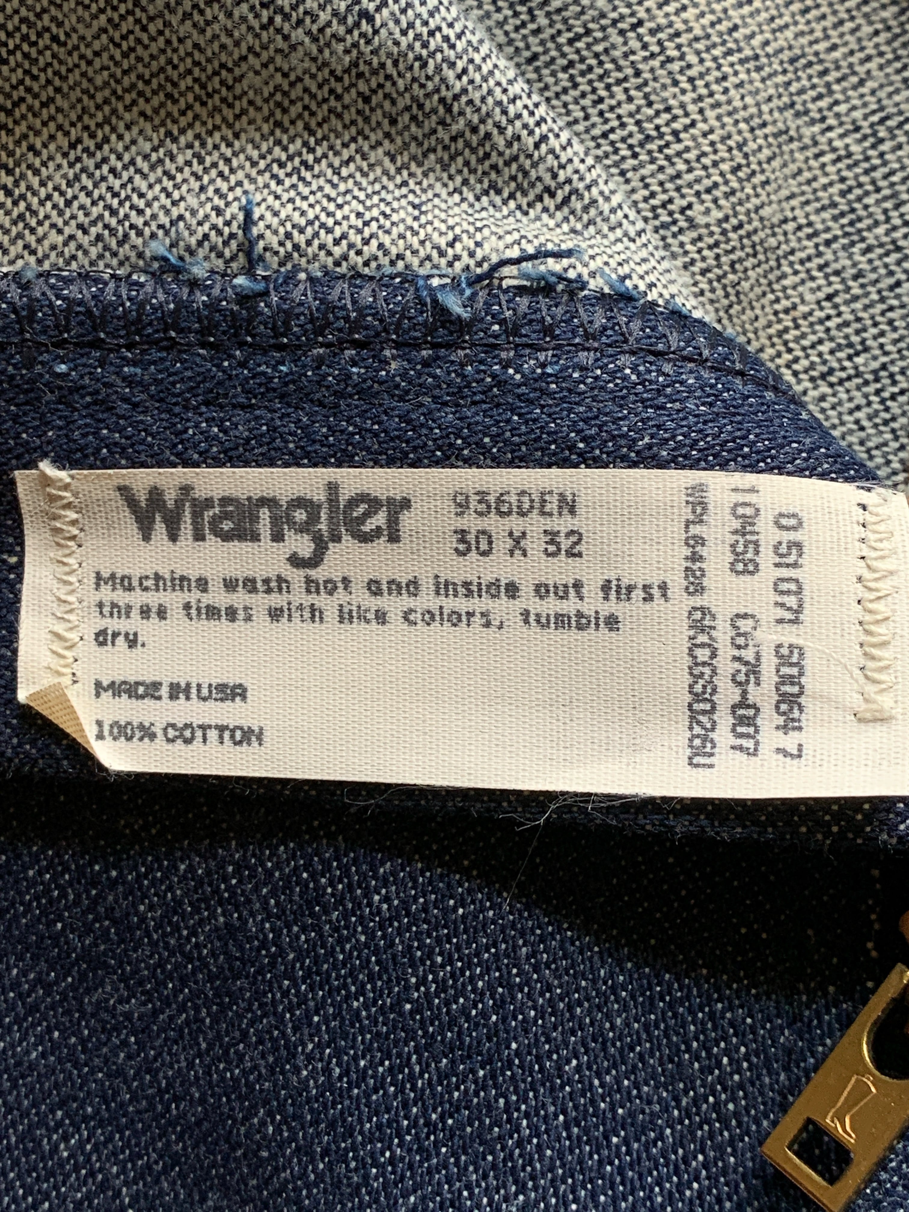 80's〜 Wrangler 936DEN デニムパンツ DEADSTOCK 表記(30×32) USA製