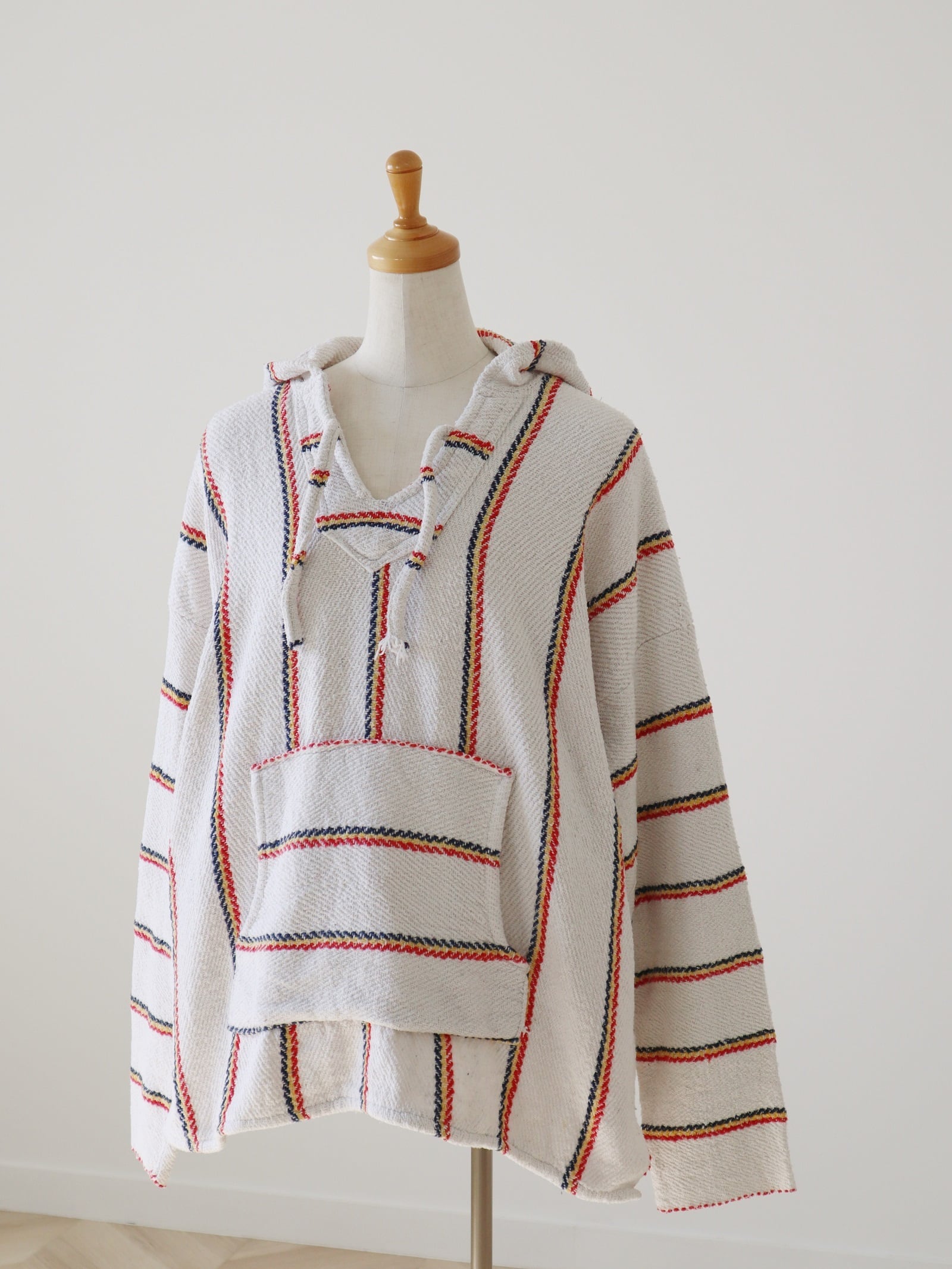made in MEXICO Striped pattern mexican parka(WT)