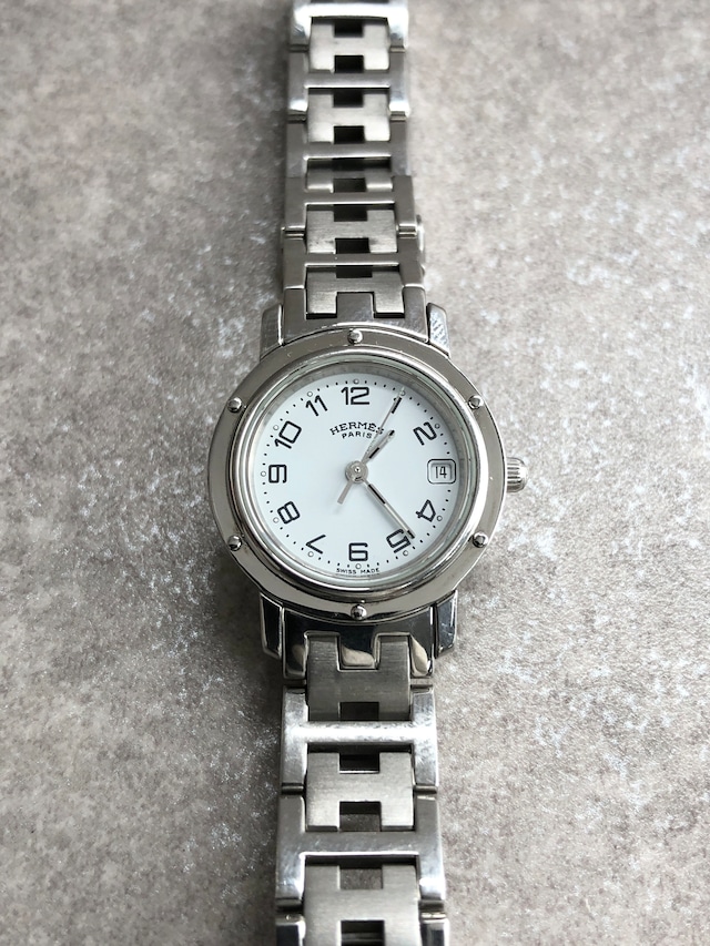 HERMES エルメス 腕時計 シルバー ステンレススチール クォーツ クリッパー vintage ヴィンテージ オールド bkagrp