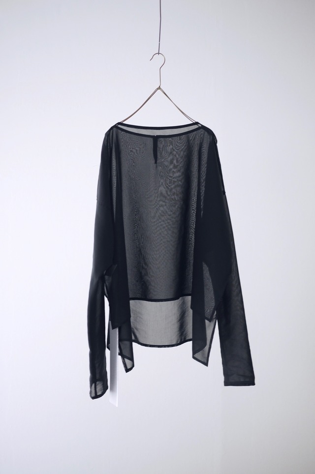 TENNE HANDCRAFTED MODERN / organza pullover（ BLACK ）