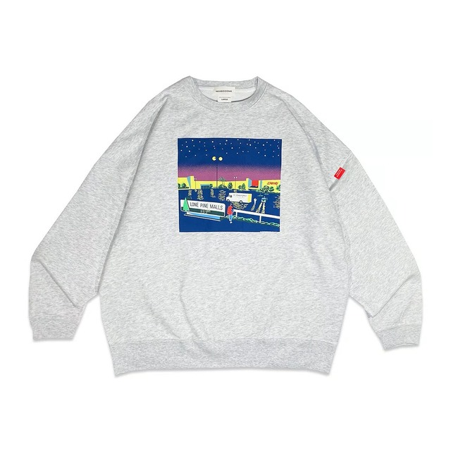 LONEPINEMALLS BIG CREWNECK SWEAT / HEAD GOONIE