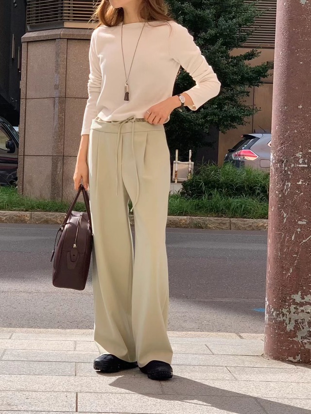 (OUNCE) ray string slacks / 3color