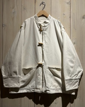 【a.k.a.C.a.k.a vintage】White Color Euro Vintage Loose Jacket