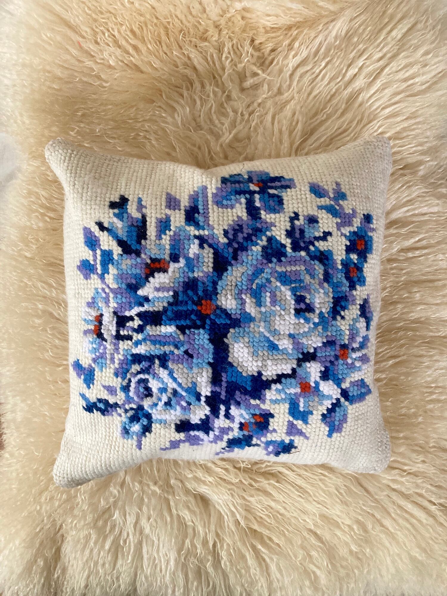 ヴィンテージ インド ミラー刺繍 コットン クッションカバー | MOJORA