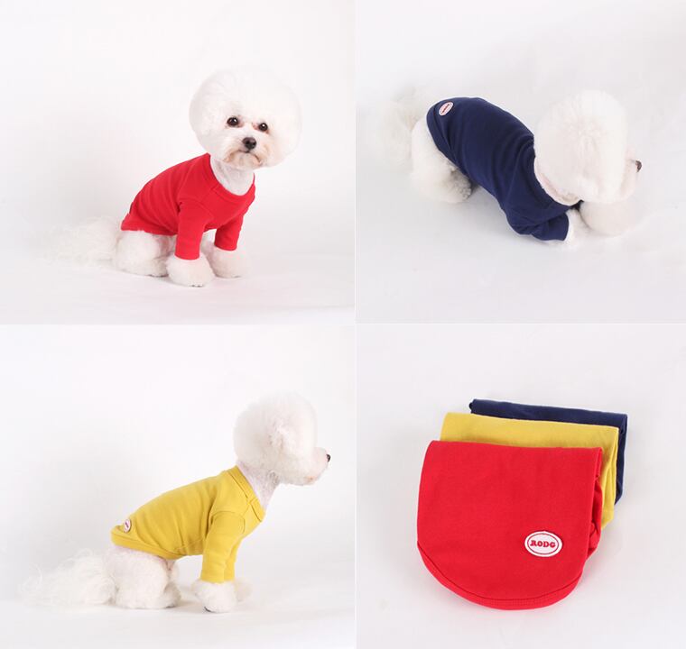 【SALE】 フライス無地Tシャツ S ~ XL 3color / 犬服 新作 長袖 ドッグウェア 小型犬 中型犬 犬 服 暖かい 猫 ペット用品 ペット洋服 b35