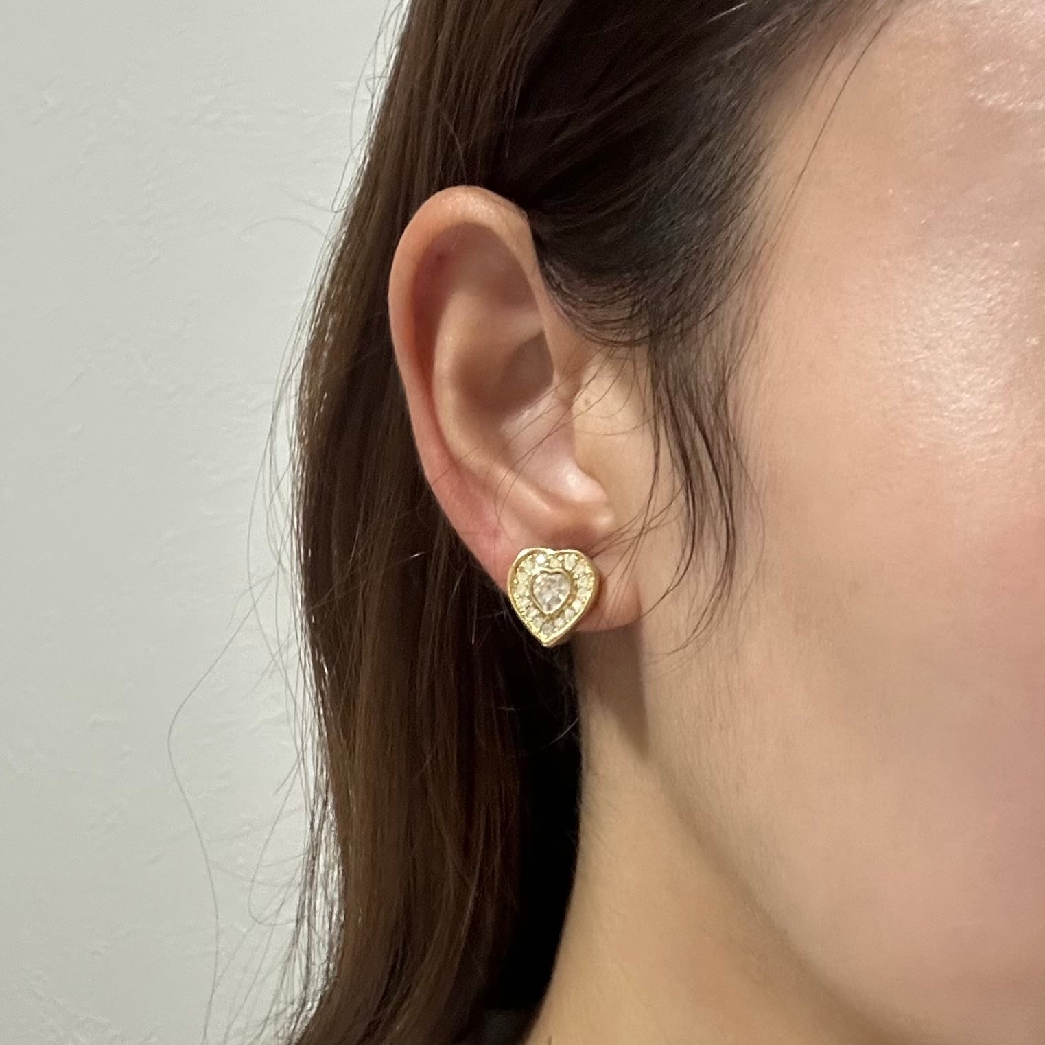 ［正規品　美品］ dior ハートビジューピアス　片方 正規品 美品］ dior ハートビジューピアス 片方 Dior - Dior ハート
