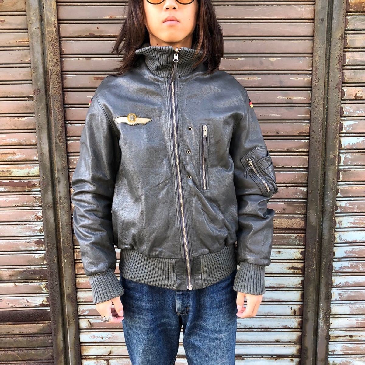 ドイツ軍 レザーフライトジャケット❗️ （ドイツ軍 BLW ドイツ連邦 