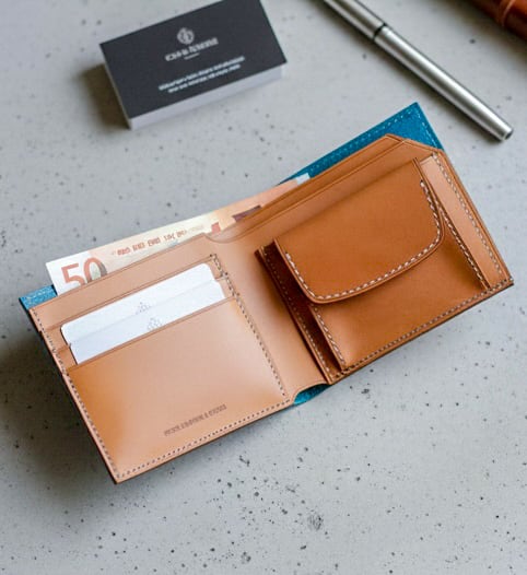 二つ折り財布 ハーフウォレット [ ターコイズ ] | STOCK LEATHER & GOODS