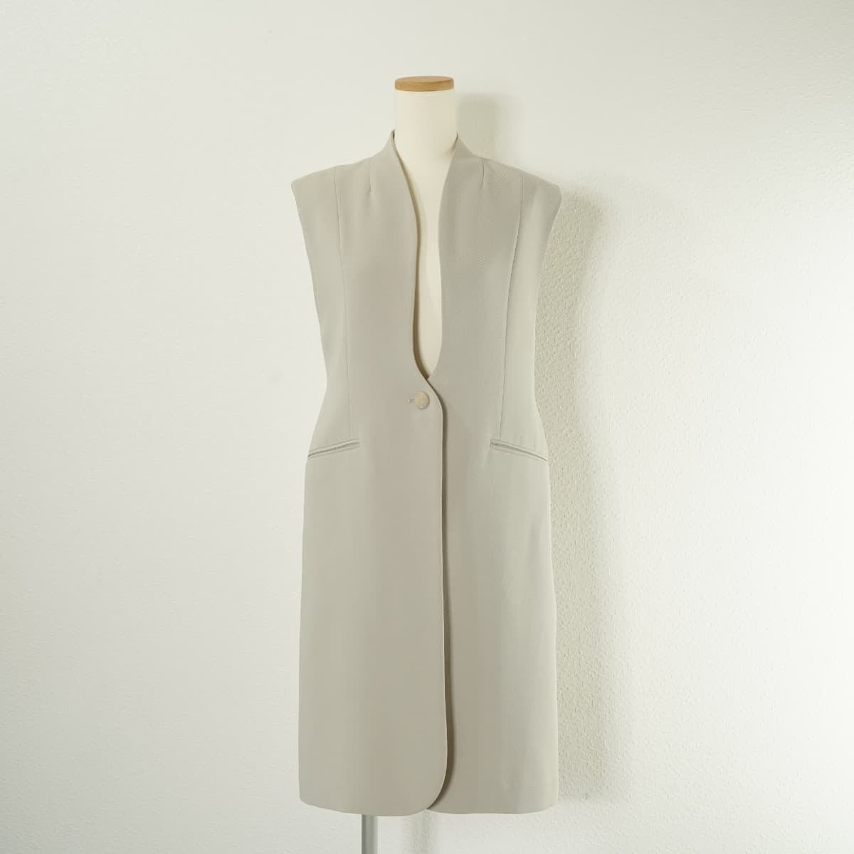 AMERI アメリ WAVE COLLAR ANGULAR VEST ウェーブ カラー アングル