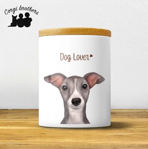 【 イタリアングレーハウンド 水彩画風 毛色4色 】キャニスター お家用 プレゼント 犬 ペット うちの子 犬グッズ