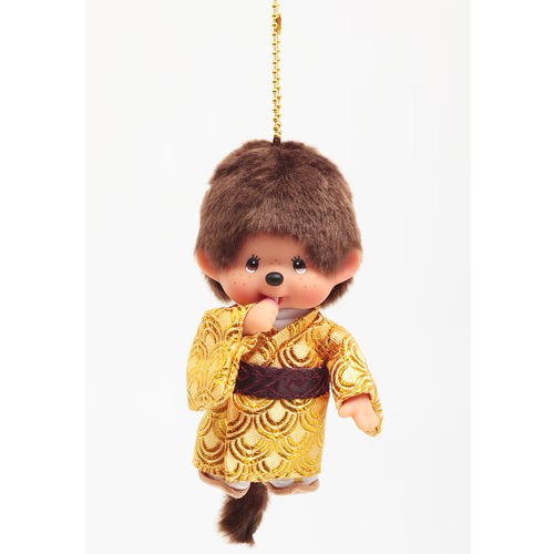 お着物モンチッチ　キーチェーン　男の子　金　
