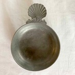 錫のタストヴァン　ワインテイスティングトレー　ピューター（shell） 11TWl37