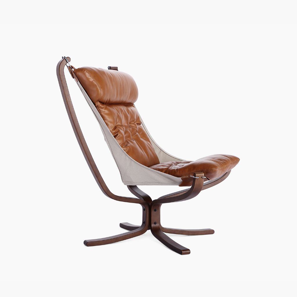 Falcon Chair Wood Frame Oil-Leather Brown / ファルコンチェア