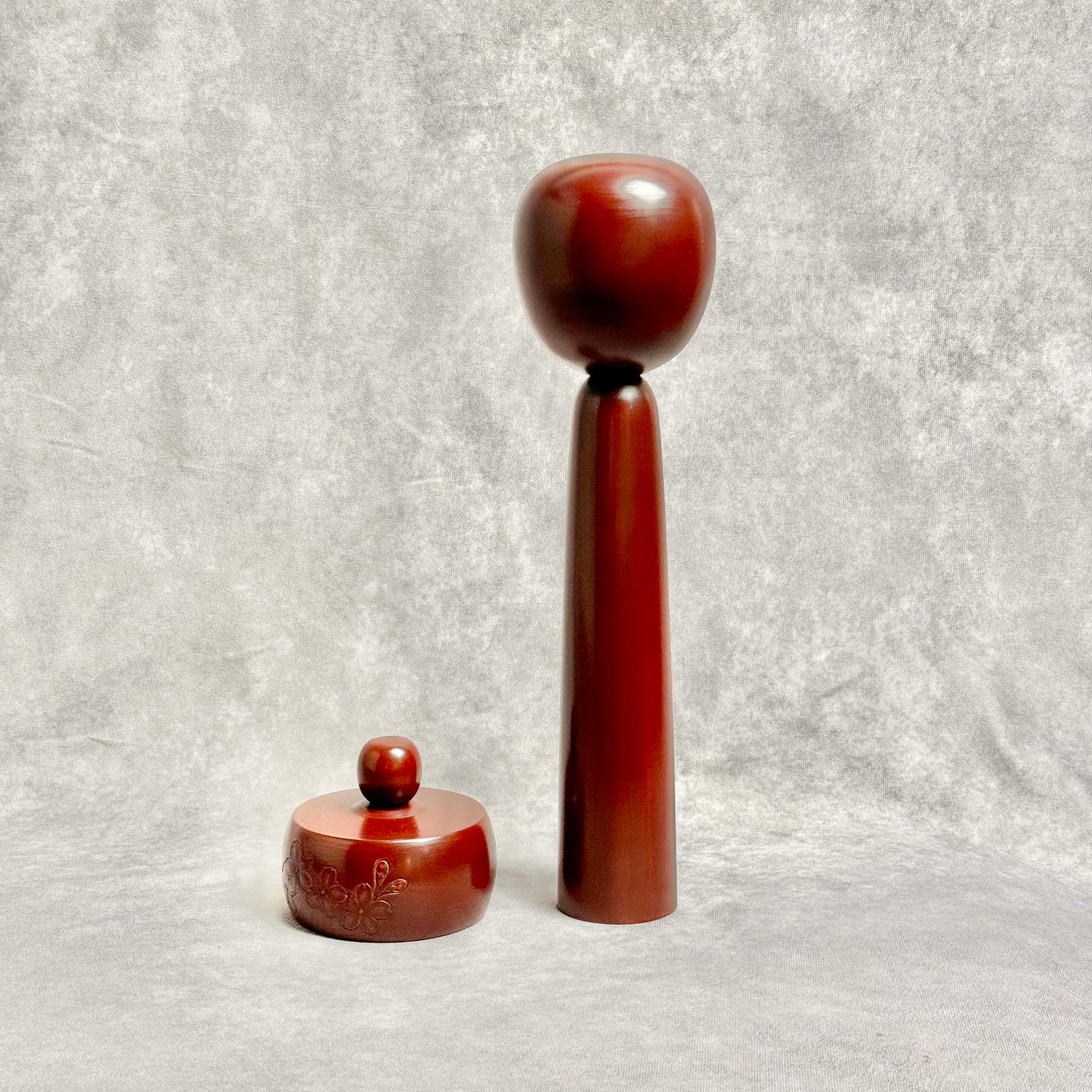 伝統工芸「鎌倉彫こけし」ペア(No.35)