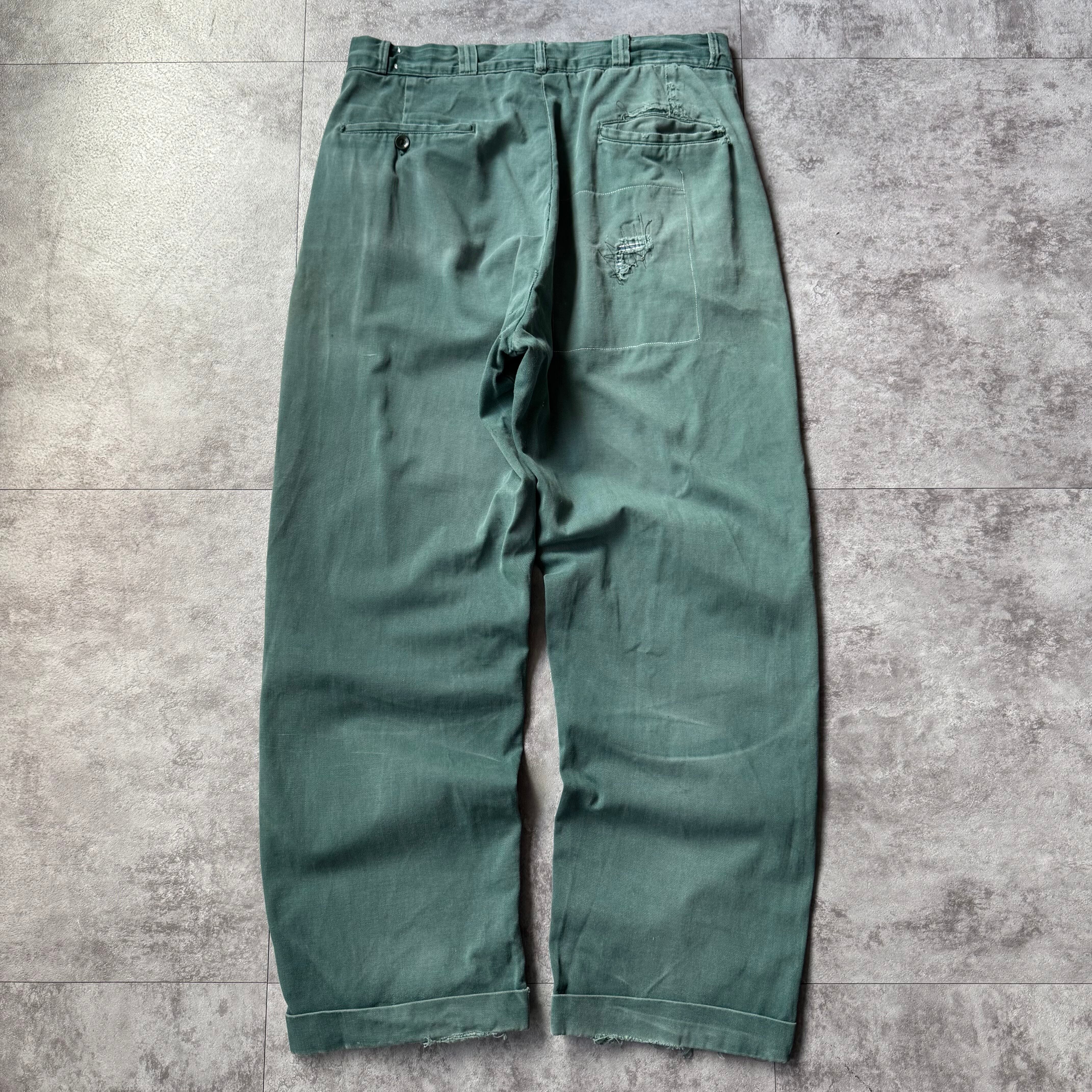 50s 60s USA COTTON WORKPANTS ヴィンテージ 1950's〜 US Vintage All Cotton Work Pants / 50年代〜 オール