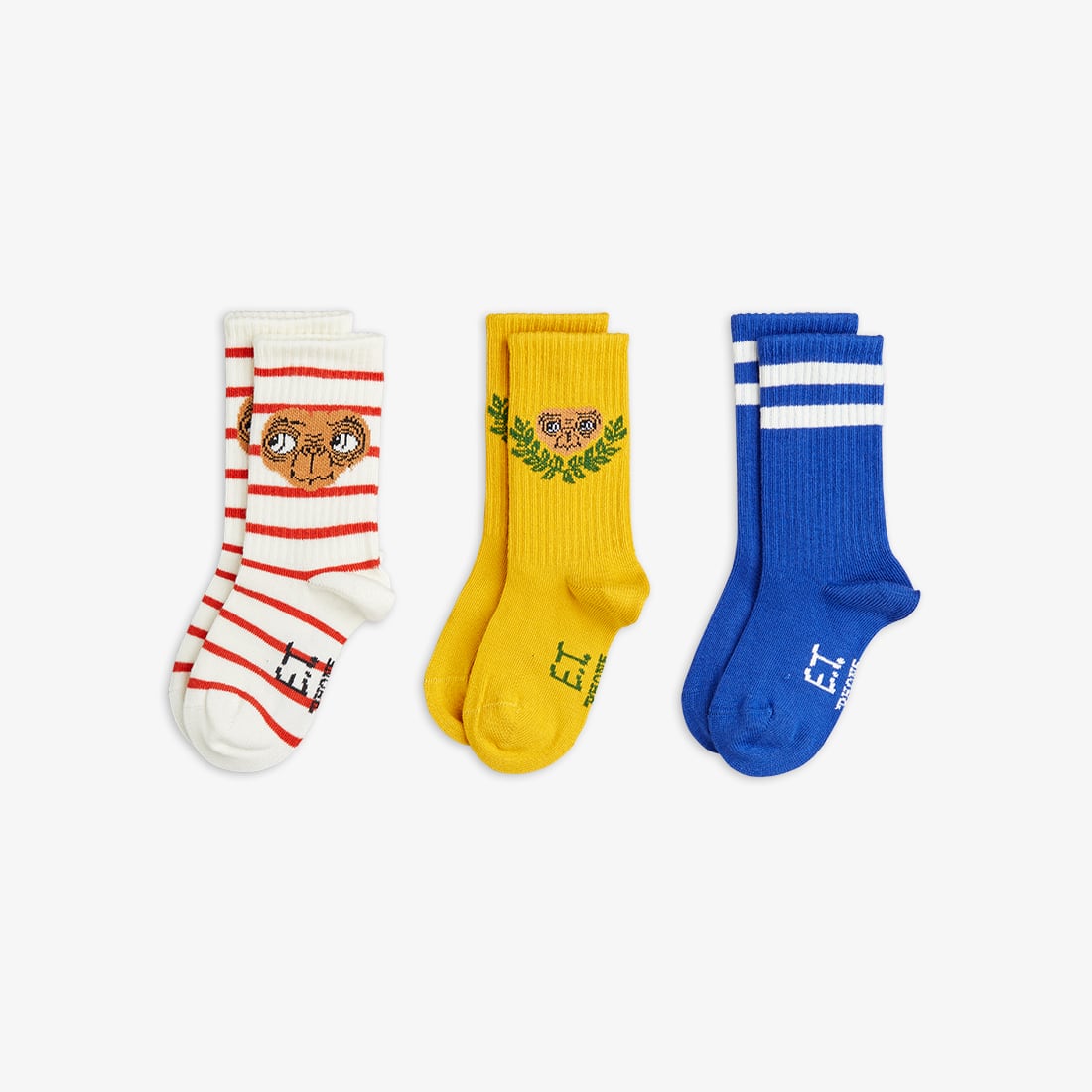 26SS pre】minirodini(ミニロディーニ)E.T. 3-pack socks multi(20-23