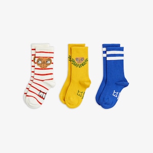 【26SS pre】minirodini(ミニロディーニ)E.T. 3-pack socks multi(20-23/24-27/28-31/32-35/36-39)靴下 ソックス ET