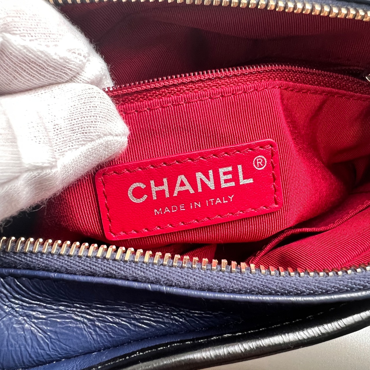 CHANEL シャネル ココマーク ガブリエル レザー ショルダーバッグ ブルー A-12056