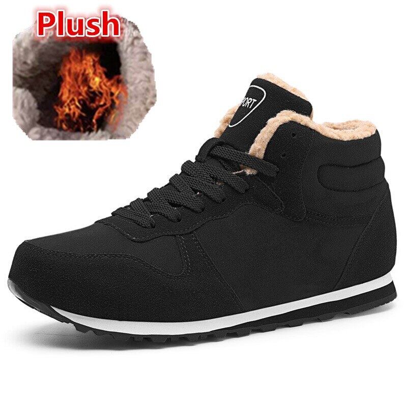 【新作】【送料無料】 2021年冬メンズブーツウォームアンクルブーツメンズシューズユニセックスファーぬいぐるみスノーブーツメンズスニーカーボタスホンブルプラスサイズ軽量 靴 大きめサイズ ウィンター 冬物 10b583002449352