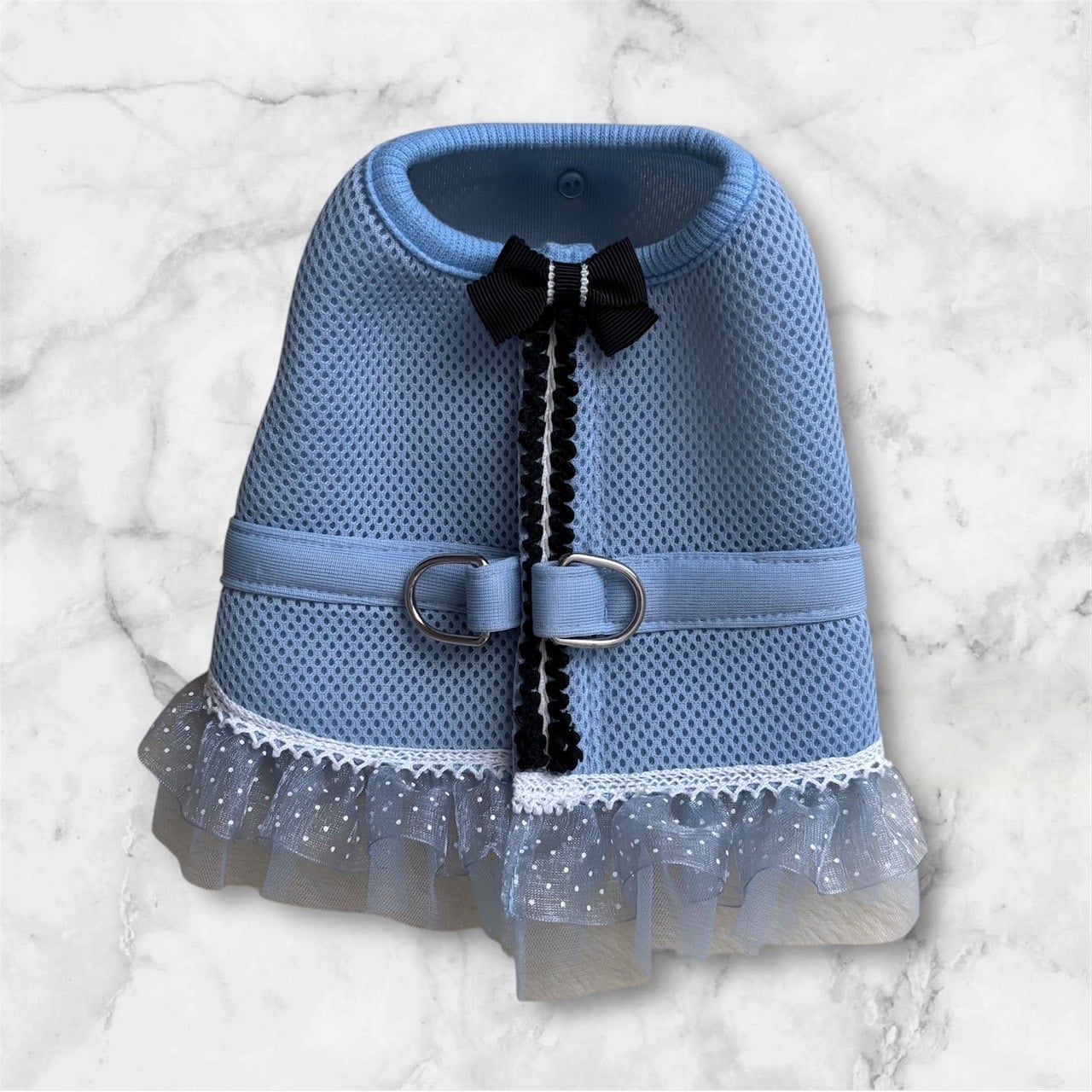 【メッシュハーネス】ブルー★リボン【クリックポスト¥185全国一律】