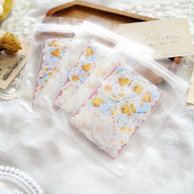 まどろみハロウィン｜【大容量】マステ＆上質紙フレークステッカー（全4柄×2）